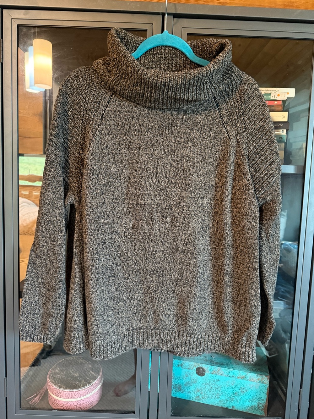 BCBGeneration Charcoal Gray Chunky Turtleneck Sweater